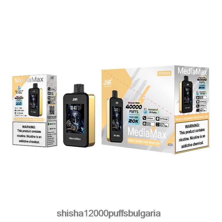 JNR Vape България - JNR MediaMax 40k пуф 0DXZ104 праскова манго диня