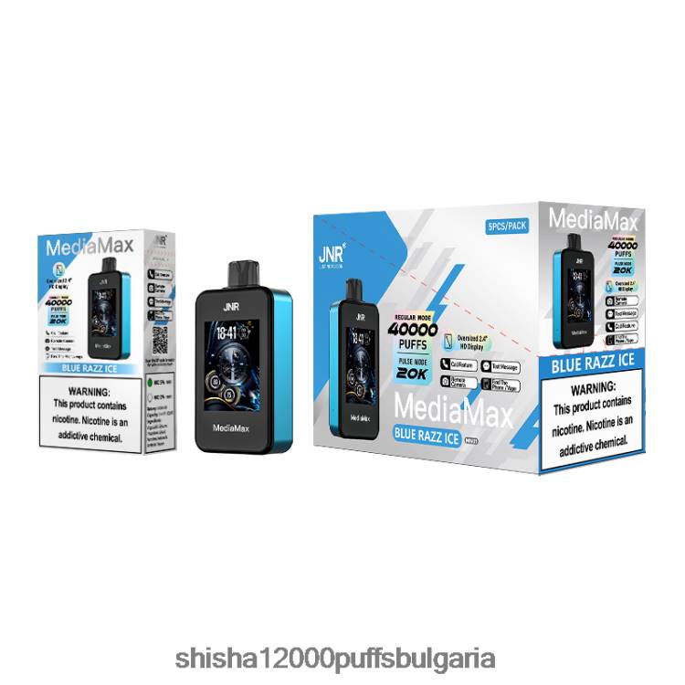 JNR Vape Pods - JNR MediaMax 40k пуф 0DXZ110 син раз лед