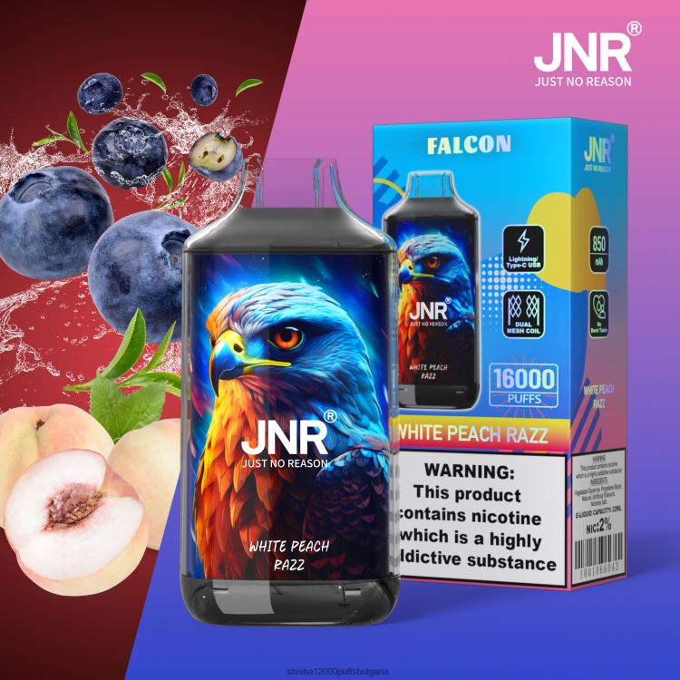 JNR Vapes Factory - jnr сокол бяла праскова razz 64FH80196